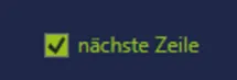 Checkbox nächste Zeile